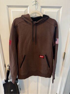 Milwaukee Men's Brown Hooded Work Pullover
